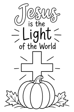 Pumpkin picture: Jesus is the Light of the World